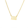 11:11 Rectangle Pendant Necklace for Women Stainless Steel Gold Color Necklaces Lucky Meaningful Angel Number Jewerly collares