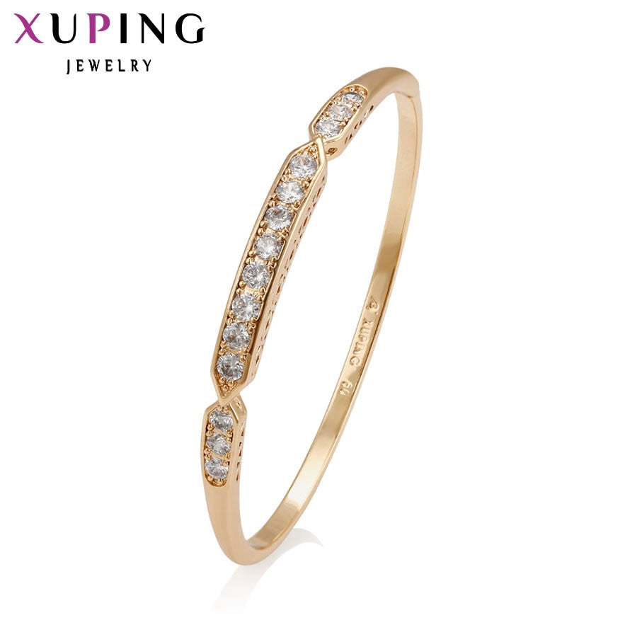 11.11 Xuping Fashion Bangle New Arrival High Quality Jewelry for Women Luxury Gold Color Plated Wholesale Gift 51394