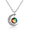 11 Types Fantasy Shinning Moon Long Necklace Women Cool Time Gem Pendant Necklaces for Women Neckless Jewelry