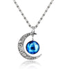 11 Types Fantasy Shinning Moon Long Necklace Women Cool Time Gem Pendant Necklaces for Women Neckless Jewelry