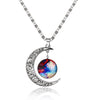 11 Types Fantasy Shinning Moon Long Necklace Women Cool Time Gem Pendant Necklaces for Women Neckless Jewelry