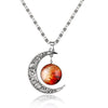 11 Types Fantasy Shinning Moon Long Necklace Women Cool Time Gem Pendant Necklaces for Women Neckless Jewelry