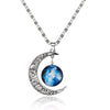 11 Types Fantasy Shinning Moon Long Necklace Women Cool Time Gem Pendant Necklaces for Women Neckless Jewelry
