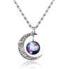 11 Types Fantasy Shinning Moon Long Necklace Women Cool Time Gem Pendant Necklaces for Women Neckless Jewelry