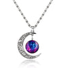 11 Types Fantasy Shinning Moon Long Necklace Women Cool Time Gem Pendant Necklaces for Women Neckless Jewelry