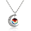 11 Types Fantasy Shinning Moon Long Necklace Women Cool Time Gem Pendant Necklaces for Women Neckless Jewelry