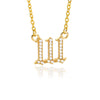 111 222 333 555 666 777 888 999 444 Angel Number Necklaces For Women Cubic Zirconia Necklace Pendant Vintage Jewelry collier