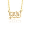 111 222 333 555 666 777 888 999 444 Angel Number Necklaces For Women Cubic Zirconia Necklace Pendant Vintage Jewelry collier