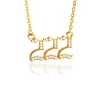 111 222 333 555 666 777 888 999 444 Angel Number Necklaces For Women Cubic Zirconia Necklace Pendant Vintage Jewelry collier