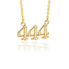 111 222 333 555 666 777 888 999 444 Angel Number Necklaces For Women Cubic Zirconia Necklace Pendant Vintage Jewelry collier