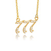 111 222 333 555 666 777 888 999 444 Angel Number Necklaces For Women Cubic Zirconia Necklace Pendant Vintage Jewelry collier