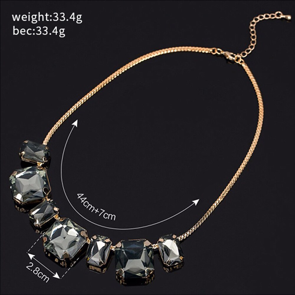 1170 necklace female short design necklace gem vintage crystal necklace N022