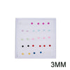 12/15pairs 3/4/5/6 mm Imitation Pearl Earrings Set For Women Girl Colorful Pearls Colorful Ear Stud Earrings Wedding Jewelry Box