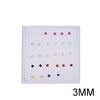 12/15pairs 3/4/5/6 mm Imitation Pearl Earrings Set For Women Girl Colorful Pearls Colorful Ear Stud Earrings Wedding Jewelry Box