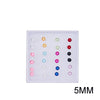 12/15pairs 3/4/5/6 mm Imitation Pearl Earrings Set For Women Girl Colorful Pearls Colorful Ear Stud Earrings Wedding Jewelry Box