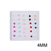 12/15pairs 3/4/5/6 mm Imitation Pearl Earrings Set For Women Girl Colorful Pearls Colorful Ear Stud Earrings Wedding Jewelry Box
