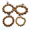12-20mm Wood Buddha Bead Rosary Bracelet Wenge Prayer Beads Tibetan Buddhist Mala Buddha Bracelet Rosary Fine Wood Pulsera Power
