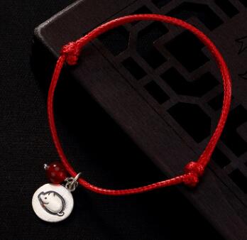 12 Chinese Zodiac Constellation Bracelet Good Lucky Red String Bangle 925 Sterling Silver For Womens Jewelry Gift Accessories