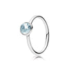 12 Color Silver Ring Charms Twelve Stars Crystal Rings For Women Jewelry