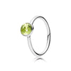 12 Color Silver Ring Charms Twelve Stars Crystal Rings For Women Jewelry