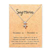 12 Constellation Capricorn Taurus Libra Message Card Jewelry Pendant Necklace Necklaces For Women Birthday Gift