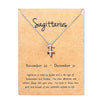 12 Constellation Capricorn Taurus Libra Message Card Jewelry Pendant Necklace Necklaces For Women Birthday Gift
