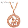 12 Constellation Round Scorpio design glittering Necklace gold tone Fashion Jewelry Necklace & Pendants LN453