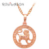 12 Constellation Round Scorpio design glittering Necklace gold tone Fashion Jewelry Necklace & Pendants LN453