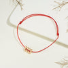 12 Constellation Zodiac Sign Black Red Braided Rope Bracelets Cancer Leo Virgo Woven Simple Jewelry Korean Female Birthday Gifts