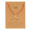 12 Constellation Zodiac Sign Black Red Braided Rope Bracelets Cancer Leo Virgo Woven Simple Jewelry Korean Female Birthday Gifts
