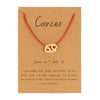 12 Constellation Zodiac Sign Black Red Braided Rope Bracelets Cancer Leo Virgo Woven Simple Jewelry Korean Female Birthday Gifts