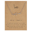 12 Constellation Zodiac Sign Necklace For Women Gold Silver Color Jewelry Leo Libra Aries Pendant Horoscope Necklace Neck Chain