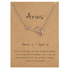 12 Constellation Zodiac Sign Necklace For Women Gold Silver Color Jewelry Leo Libra Aries Pendant Horoscope Necklace Neck Chain