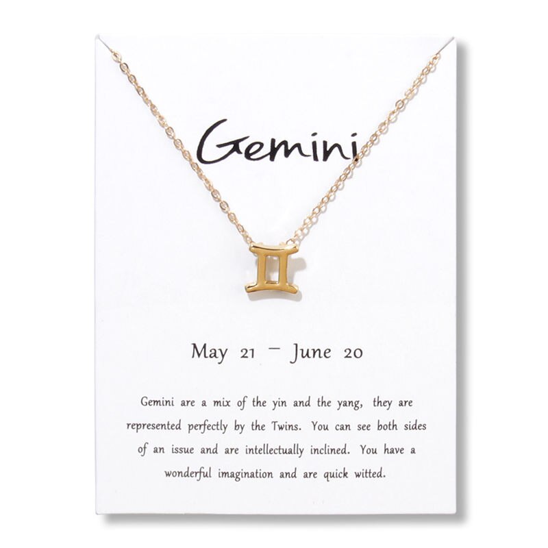 12 Constellations Necklace Pendant Aries Taurus Gemini Cancer Leo Virgo Libra Scorpio Sagittarius Capricorn Aquarius Necklaces