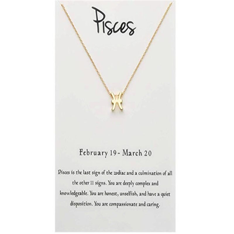 12 Constellations Necklace Pendant Aries Taurus Gemini Cancer Leo Virgo Libra Scorpio Sagittarius Capricorn Aquarius Necklaces