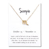12 Constellations Necklace Pendant Aries Taurus Gemini Cancer Leo Virgo Libra Scorpio Sagittarius Capricorn Aquarius Necklaces