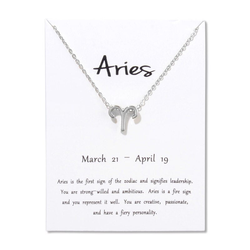 12 Constellations Necklace Pendant Aries Taurus Gemini Cancer Leo Virgo Libra Scorpio Sagittarius Capricorn Aquarius Pisces