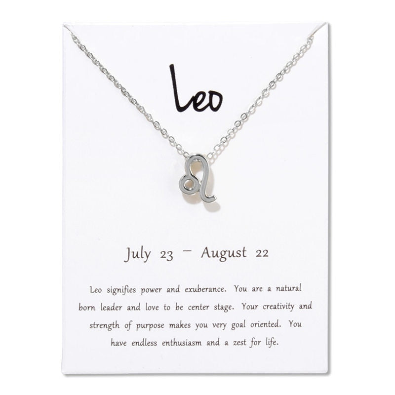 12 Constellations Necklace Pendant Aries Taurus Gemini Cancer Leo Virgo Libra Scorpio Sagittarius Capricorn Aquarius Pisces