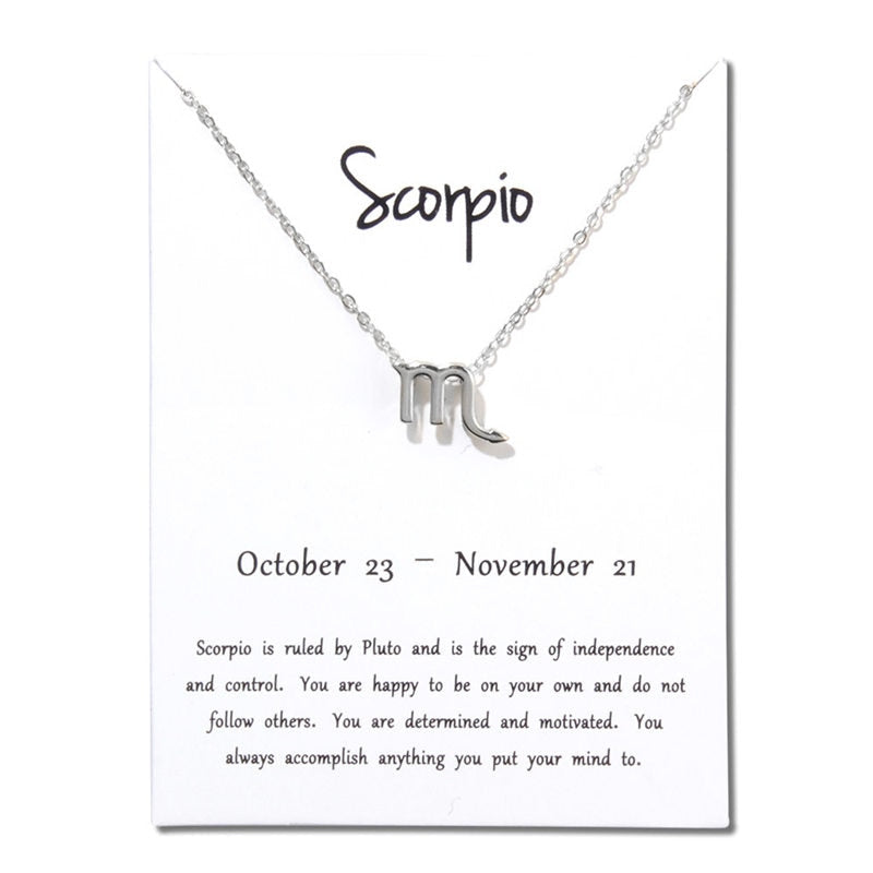 12 Constellations Necklace Pendant Aries Taurus Gemini Cancer Leo Virgo Libra Scorpio Sagittarius Capricorn Aquarius Pisces