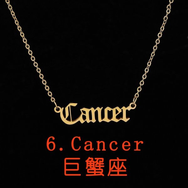 12 Constellations Pendants Necklace For Women Men Stainless Steel Letter Scorpio Capricorn Necklace Birthday Jewelry Gift