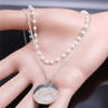 12 Constellations Stainless Steel Pearl Astrology Pisces Charm Necklace Women Silver Color Jewelry collar de perlas N9209S04