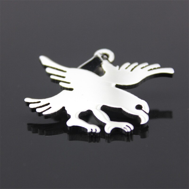 12 Pieces/Lot Stainless Steel Eagle Charm Necklaces Silver Color Wings Statement Chokers Women Men Animal Jewelry Accessories