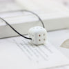 12 Pieces/Lot Women Men Charm Necklaces Dice Pendant Statement Choker Long Weave Rope Chains Black Brown Female Jewelry Necklace