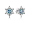 12 Style 925 Sterling Silver Earrings With Crystal Heart Star Flower Earrings Leaf Wind For Women Wedding Jewelry