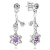 12 Style 925 Sterling Silver Earrings With Crystal Heart Star Flower Earrings Pearl For Women Wedding Jewelry
