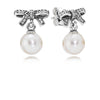 12 Style 925 Sterling Silver Earrings With Crystal Heart Star Flower Earrings Pearl For Women Wedding Jewelry