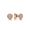 12 Style 925 Sterling Silver Rose Gold Earrings With Crystal Heart Star Flower Hollow Round Earrings For Women Wedding Jewelry