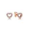 12 Style 925 Sterling Silver Rose Gold/Gold Earrings With Crystal Heart Star Flower Earrings For Women Wedding Jewelry