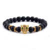 12 Style Bracelet Men Black Lava Healing Balance Beads Reiki Buddha Prayer Natural Stone Yoga Bracelet For Women Leopard Head
