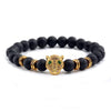 12 Style Bracelet Men Black Lava Healing Balance Beads Reiki Buddha Prayer Natural Stone Yoga Bracelet For Women Leopard Head
